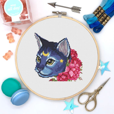 Cat Cross Stitch Pattern, PDF Cross Stitch Pattern, Instant Download Pattern PDF, Modern Cross Stitch Pattern, Easy Cross Stitch Download