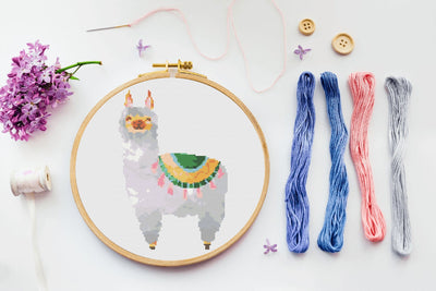 Llama Cross Stitch Pattern, PDF Cross Stitch Pattern, Instant Download Pattern PDF, Animal Cross Stitch Pattern, Easy Cross Stitch Download