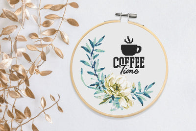 Coffee Cross Stitch Pattern, Quote Pattern Tutorial, Instant Download PDF, Modern Cross Stitch Pattern, Meme Cross Stitch, Boho Home Decor