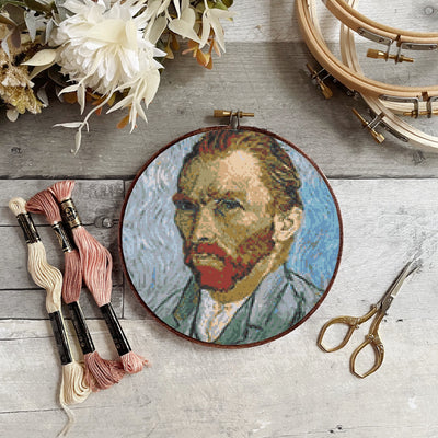 Van Gogh Cross Stitch, Instant Download PDF, Modern X Stitch Pattern, Boho Gift Idea, Boho Home Decor, Easy X Stitch, Cool X Stitch Style