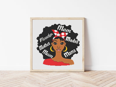 Madre Cross Stitch Pattern, Instant Download PDF Pattern, Room Decor, Counted Cross Stitch Chart, Wall Art, Moving Gift, Mothers Day Gift