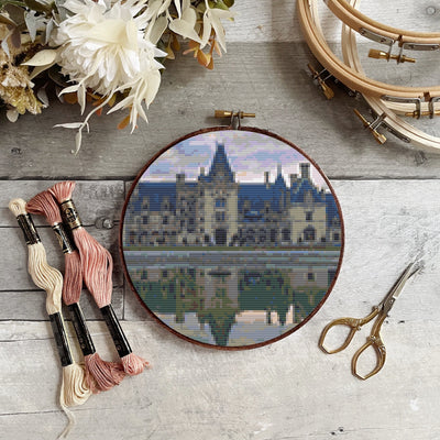 Biltmore Estate Cross Stitch, Instant Download PDF, Haunted House X Stitch Pattern, Landscape Cross Stitch, Creepy Home Decor, X Stitch Gift