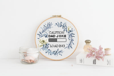 Dad Joke Cross Stitch, Instant Download PDF Pattern, Counted Cross Stitch, Modern x Stitch Chart, Embroidery Pattern, Funny Dad Joke Loading