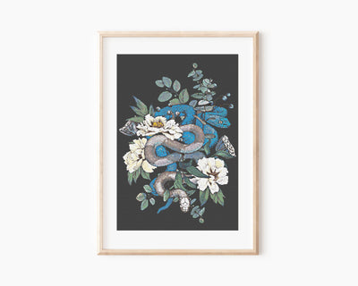 Snake Cross Stitch, Instant Download PDF, Animal Pattern, Modern Cross Stitch Pattern, Rustic Home Wall Art, Magic Embroidery Kit, Boho Gift