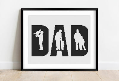 Dad Cross Stitch, Instant Download PDF Pattern, Counted Cross Stitch, Modern Cross Stitch Chart, Fathers Day Gift, Dad Quotes Ideas, Rustic