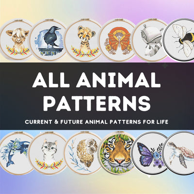 Shop Bundle Set, Cross Stitch Pattern, Instant Download PDF Pattern, All Animal Pattern, Cross Stitch Set, Embroidery Bundle, Wall Art Gifts