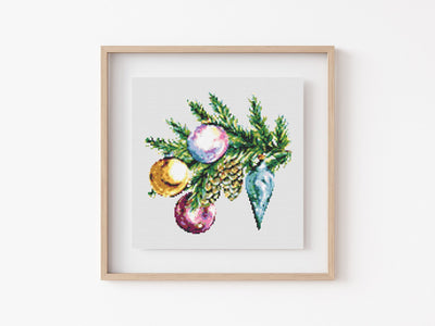 Xmas Cross Stitch, Instant Download PDF, Christmas Candle, Modern Cross Stitch Pattern, Yuletide Cross Stitch, Boho Home Gift, Cozy House