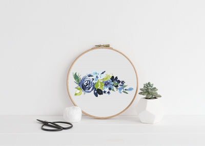 Bouquet Cross Stitch Pattern, Instant Download PDF, Modern Counted Cross Stitch, Gift for Mom, Aesthetic Room Decor, Boho Wall Hanging