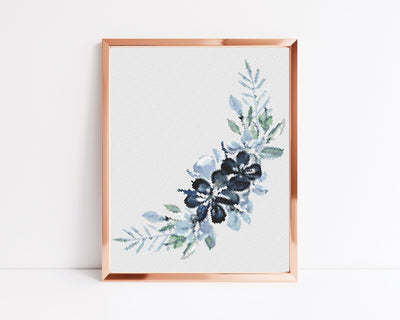 Florals Cross Stitch Pattern, Instant Download PDF, Modern X Stitch, Plant Cross Stitch, Boho Home, Counted Cross Stitch, Flower Gift Mom