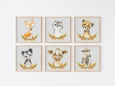 Animal Bundle Set Cross Stitch, Instant Download PDF Pattern, Flower Set Pattern, Counted Cross Stitch, Modern Stitch Chart, Embroidery PDF