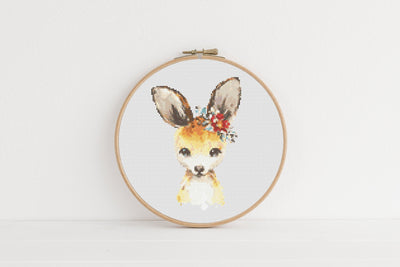 Kangaroo Cross Stitch, Instant Download PDF Pattern, Counted Cross Stitch, Modern Stitch Chart, Embroidery Pattern, Africa Animal Pet Gift