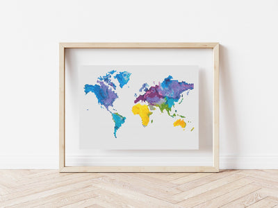 World Map Cross Stitch Pattern, Instant Download PDF, Travel Art, Cross Stitch Art, Boho Gift Idea, Aesthetic Room Decor, Snarky Pattern