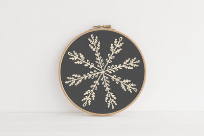 Snowflake Cross Stitch Pattern, Instant Download Pattern PDF, Easy Modern Cross Stitch Chart, Aesthetic Room Decor, Winter Wall Hanging