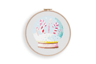 Snow Globe Cross Stitch Pattern, Instant Download PDF, Christmas Decor, Modern Stitch Chart, Cross Stitch Art, Christmas Gift for Mom