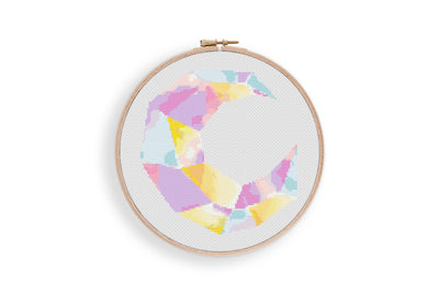 Crystal Moon Cross Stitch Pattern, Instant Download PDF, Cross Stitch Art, Modern Pattern, Wall Decor, Counted Cross Stitch, Boho Gift Ideas