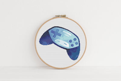 Controller Cross Stitch Pattern, Instant Download PDF, Counted Cross Stitch, Cross Stitch Art, Embroidery Hoop, Boy Room Decor, Dinosaur Art