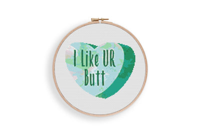 Butt Cross Stitch Pattern, Instant Download PDF, Nursery Decor, Modern Chart Tutorial, Kid Room Decor, Cross Stitch Art, Embroidery Gift