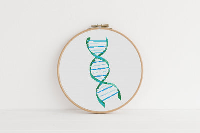 DNA Cross Stitch Pattern, Instant Download PDF, Nursery Decor, Modern Stitch Chart, Science Room Decor, Cross Stitch Art, Embroidery Gift