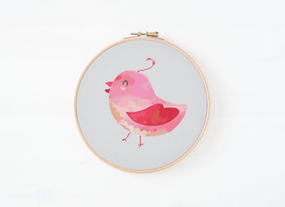 Bird Love Cross Stitch Pattern, Instant Download PDF, Nursery Decor, Modern Stitch Chart, Valentine Art, Cross Stitch Art, Embroidery Gift