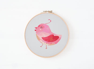 Bird Love Cross Stitch Pattern, Instant Download PDF, Nursery Decor, Modern Stitch Chart, Valentine Art, Cross Stitch Art, Embroidery Gift