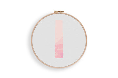 Letter l Cross Stitch, Instant Download Pattern PDF, Modern Stitch Chart, Aesthetic Room Decor, Nursery Wall Art, Tiny Cross Stitch Art