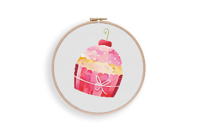 Cupcake Cross Stitch Pattern, Download PDF Pattern, Counted Cross Stitch, Modern Stitch Chart, Embroidery Kit, Nursery Decor, Gift for Mom