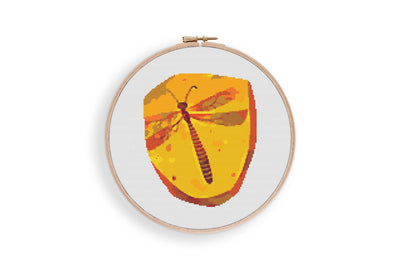Dragonfly Cross Stitch Pattern, Instant Download PDF, Nursery, Modern Stitch Chart, Science Decor, Cross Stitch Art, Embroidery Gift