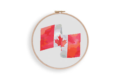 Canada Cross Stitch Pattern, Instant Download PDF, Nursery Decor, Modern Chart Tutorial, Kids Pattern, Cross Stitch Art, Embroidery Gift