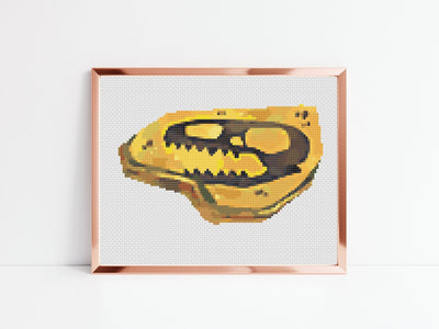 Fossil Cross Stitch Pattern, Instant Download PDF, Nursery, Modern Stitch Chart, Science Decor, Cross Stitch Art, Embroidery Gift, Dinosaur