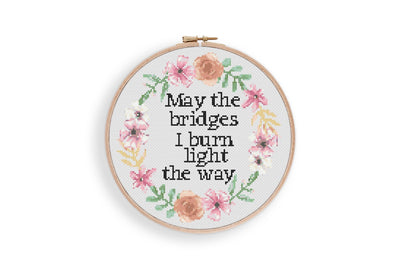 Bridges Cross Stitch Pattern, Instant Download PDF Chart, Cross Stitch Art, Embroidery Design, Cross Stitch Kit, Boho Room Decor, Gift Mom
