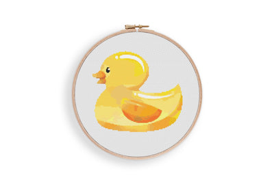 Ducky Cross Stitch Pattern, Instant Download Pattern PDF, Modern Stitch Chart, Aesthetic Room Decor, Nursery Wall Art, Tiny Cross Stitch Art