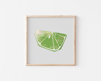 Lime Cross Stitch Pattern, Instant Download PDF, Nursery Room Decor, Modern Stitch Chart, Boho Wall Decor, Cross Stitch Art, Embroidery Gift