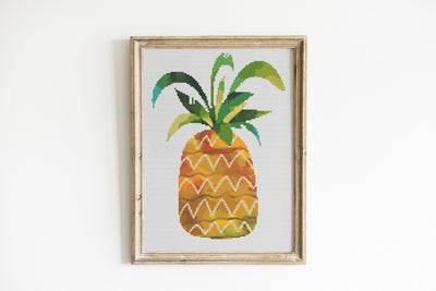Pineapple Cross Stitch Pattern, Instant Download PDF, Nursery Room Decor, Modern Stitch Chart, Boho Wall, Cross Stitch Art, Embroidery Gift