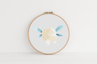 Tooth Fairy Cross Stitch Pattern, Instant Download PDF, Counted Cross Stitch, Cross Stitch Art, Embroidery Hoop, Nursery Decor, Dinosaur Art