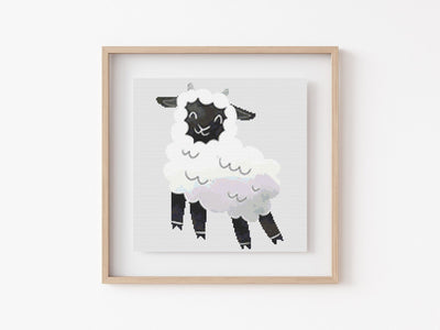 Sheep Cross Stitch Pattern, Instant Download PDF, Counted Cross Stitch, Cross Stitch Art, Embroidery Art, Nursery Room Decor, Boho Art Gift