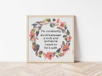 snarky cross stitch pattern, cross stitch pdf, funny stitch art, counted cross stitch, modern cross stitch, digital wall art, embroidery art