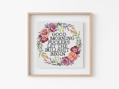 snarky cross stitch pattern, cross stitch pdf, funny stitch art, counted cross stitch, modern cross stitch, digital wall art, embroidery art