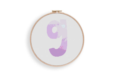 Letter g Cross Stitch, Instant Download Pattern PDF, Modern Stitch Chart, Aesthetic Room Decor, Nursery Wall Art, Tiny Cross Stitch Art