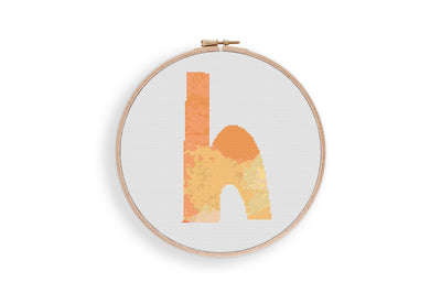 Letter h Cross Stitch, Instant Download Pattern PDF, Modern Stitch Chart, Aesthetic Room Decor, Nursery Wall Art, Tiny Cross Stitch Art