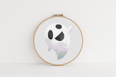 Ghost Cross Stitch Pattern, Instant Download PDF, Nursery Wall Decor, Modern Chart Tutorial, Kids Pattern, Cross Stitch Art, Halloween
