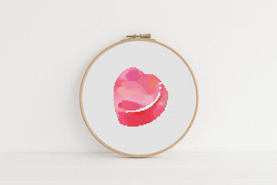 Pink Wax Melt Cross Stitch Pattern, Instant PDF Pattern, Counted Cross Stitch, Boho Home Decor, Embroidery Pattern, Aesthetic Room Decor