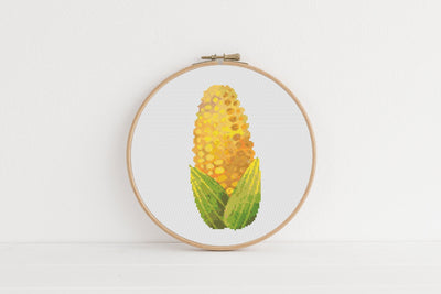 Corn Cross Stitch Pattern #1574, Instant Download PDF, Nursery Room Decor, Modern Chart, Boho Wall, Cross Stitch Art, Embroidery Pattern