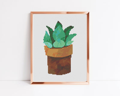 Cactus Cross Stitch Pattern, Instant Download PDF, Nursery Decor, Modern Stitch Chart, Embroidery Pattern, Cross Stitch Art, Floral Decor