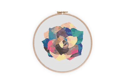 Succulent Cross Stitch Pattern, Instant PDF Pattern, Nursery Wall Decor, Modern Stitch Chart, Cross Stitch Art, Embroidery Decor, Floral Art