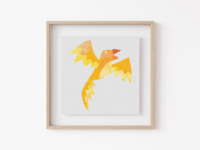 Phoenix Cross Stitch Pattern, Instant Download PDF, Counted Cross Stitch, Boho Cross Stitch Art, Embroidery Pattern, Nursery Wall Decor