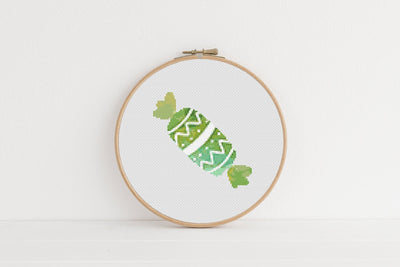 Green Candy Cross Stitch Pattern, Instant Download PDF, Easy Stitch Pattern, Modern Stitch Chart, Boho Cross Stitch, Christmas Wall Decor