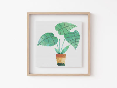 House Plant Cross Stitch Pattern, Instant Download PDF, Nursery Decor, Modern Stitch Chart, Embroidery Pattern, Cross Stitch Art, Floral Art