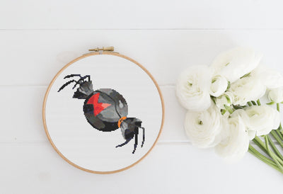 Spider Candy Cross Stitch Pattern, Instant Download PDF, Counted Cross Stitch, Modern Cross Stitch Chart, Embroidery Art, Halloween Design