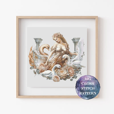 Aphrodite Full Coverage Cross Stitch Pattern, Instant Download PDF, Counted Cross Stitch Chart, Embroidery Art, Wall Home Decor, Quote Meme