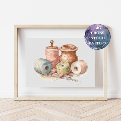 Yarns Hobby Full Coverage Cross Stitch Pattern, Instant Download PDF, Counted Stitch Chart, Embroidery Art, Wall Home Decor, Quote Meme